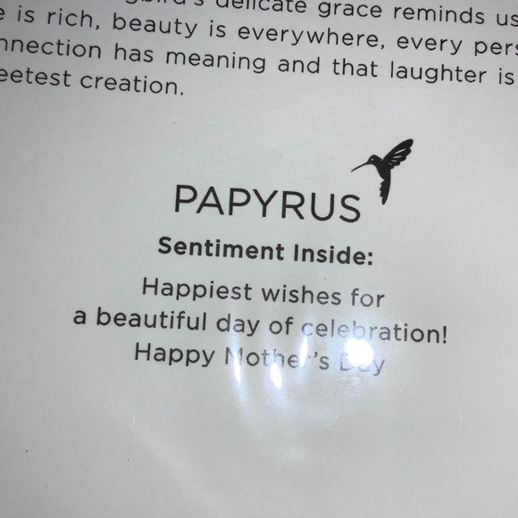 Papyrus Mother’s Day card floral dimensional new - Picture 2 of 2